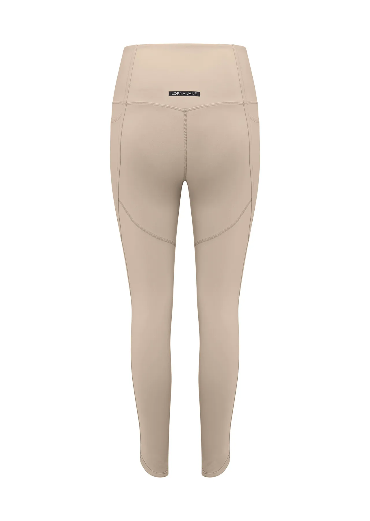 Hi-Fold Booty Ankle Biter Leggings | Beige | Tights and Leggings | Lorna Jane Australia