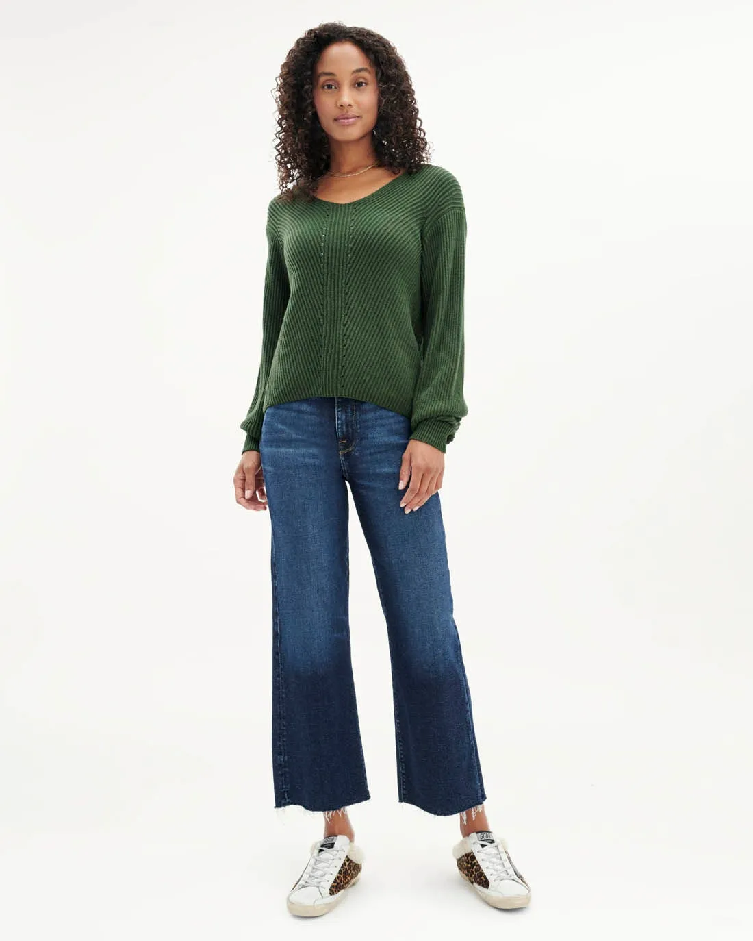 High Waist Crop Wide Leg Jeans