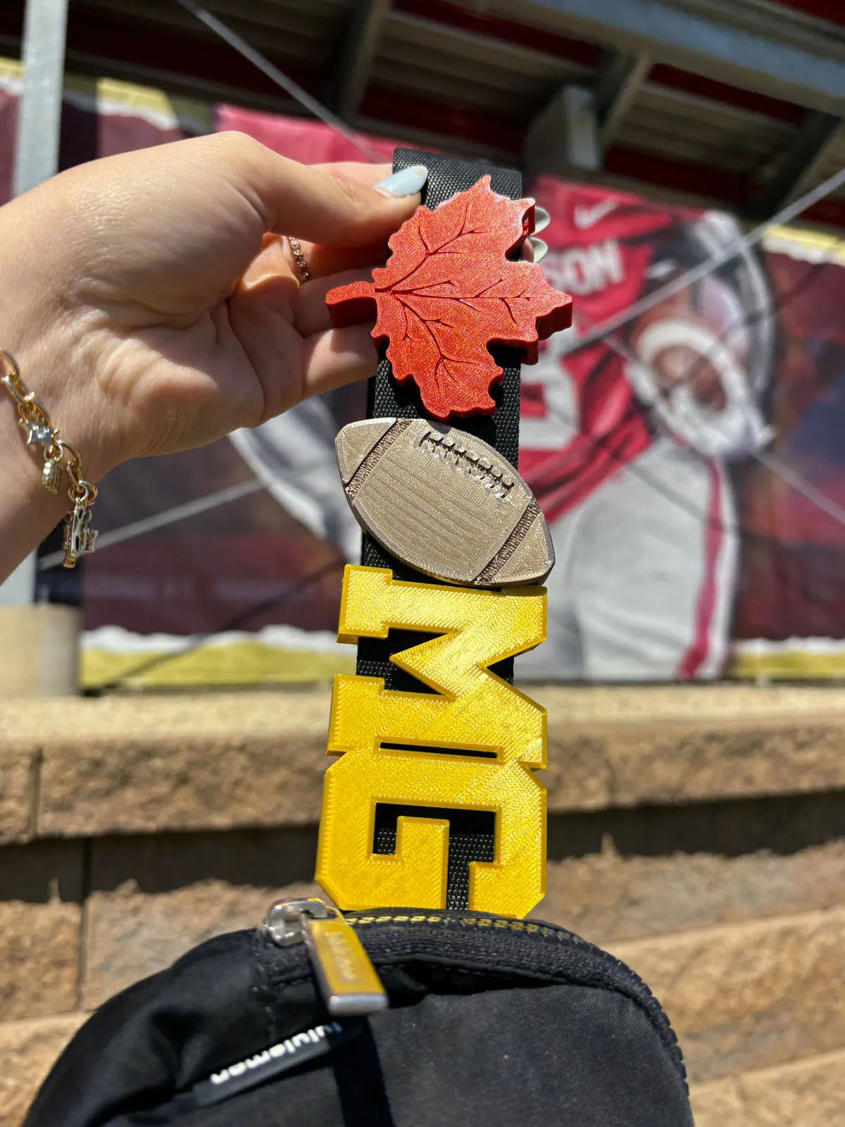 Hometown Crimson Maple Leaf Bag Charm