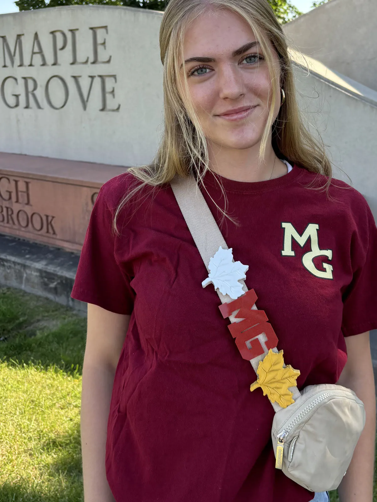 Hometown Crimson Maple Leaf Bag Charm