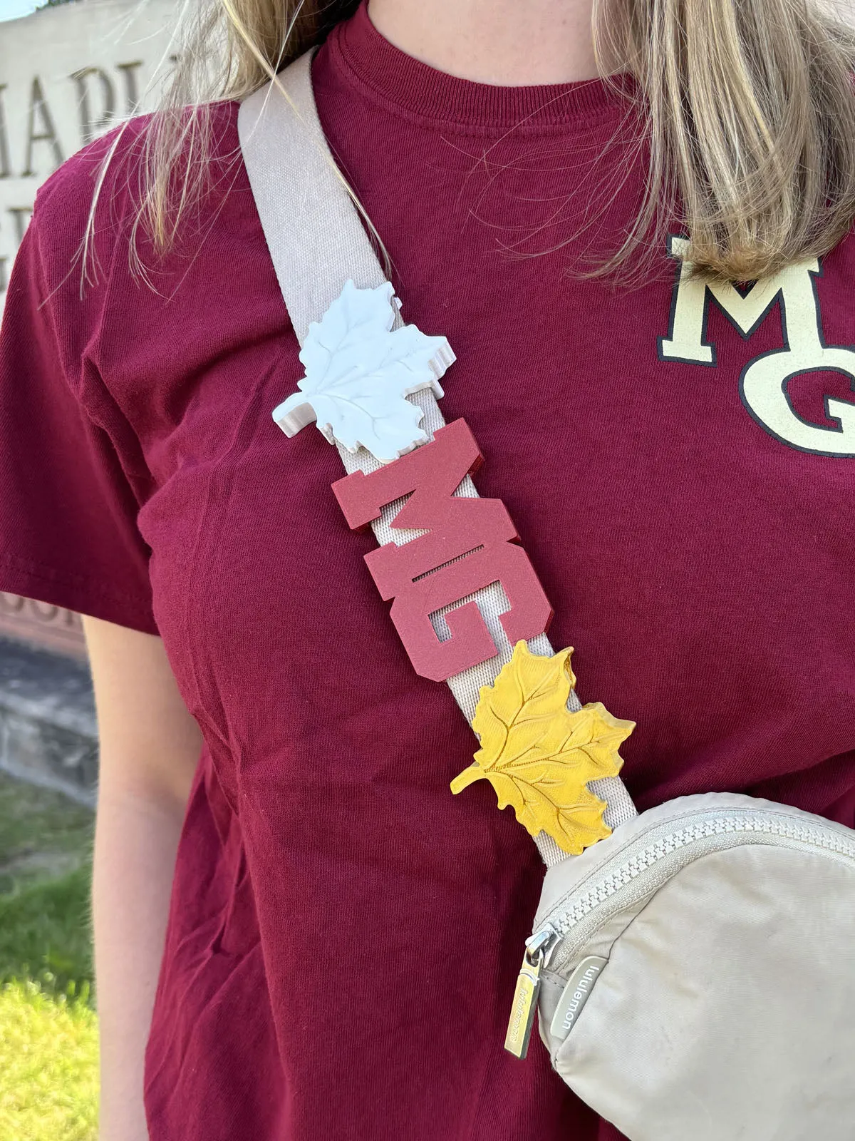 Hometown Crimson Maple Leaf Bag Charm