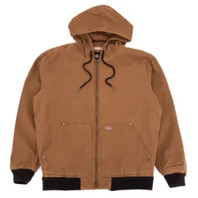 Hooded Bomber Jacket (Stonewashed Brown Duck) (S)