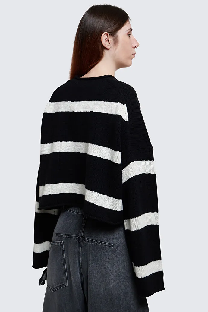 J W ANDERSON  |Unisex Wool Street Style Bi-color Long Sleeves Cropped Tops