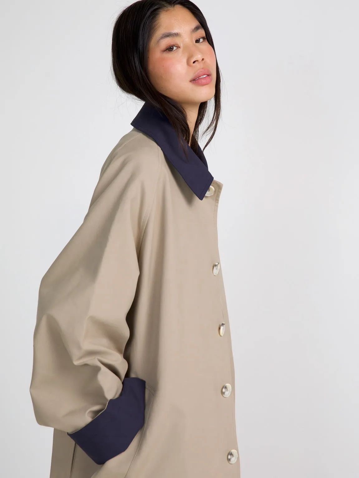 JOEL CANVAS COAT - BEIGE