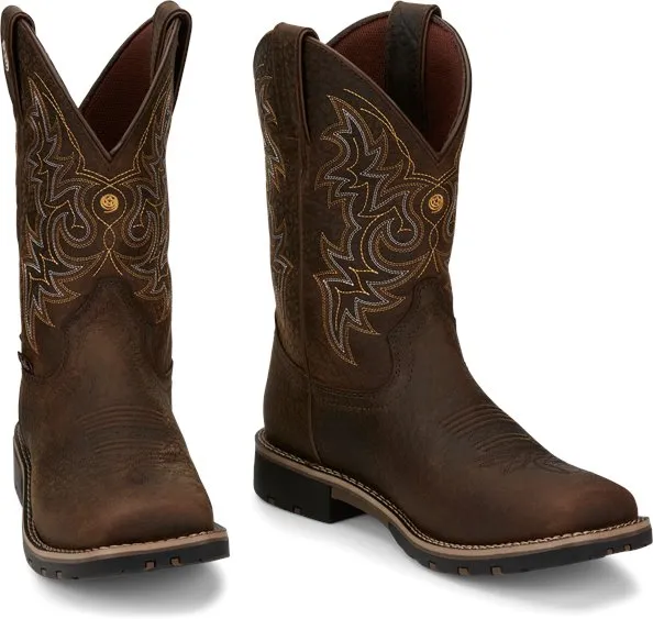 Justin Fireman 11 Waterproof Western Work Boot