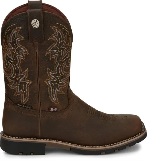 Justin Fireman 11 Waterproof Western Work Boot