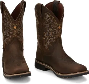 Justin Fireman 11 Waterproof Western Work Boot