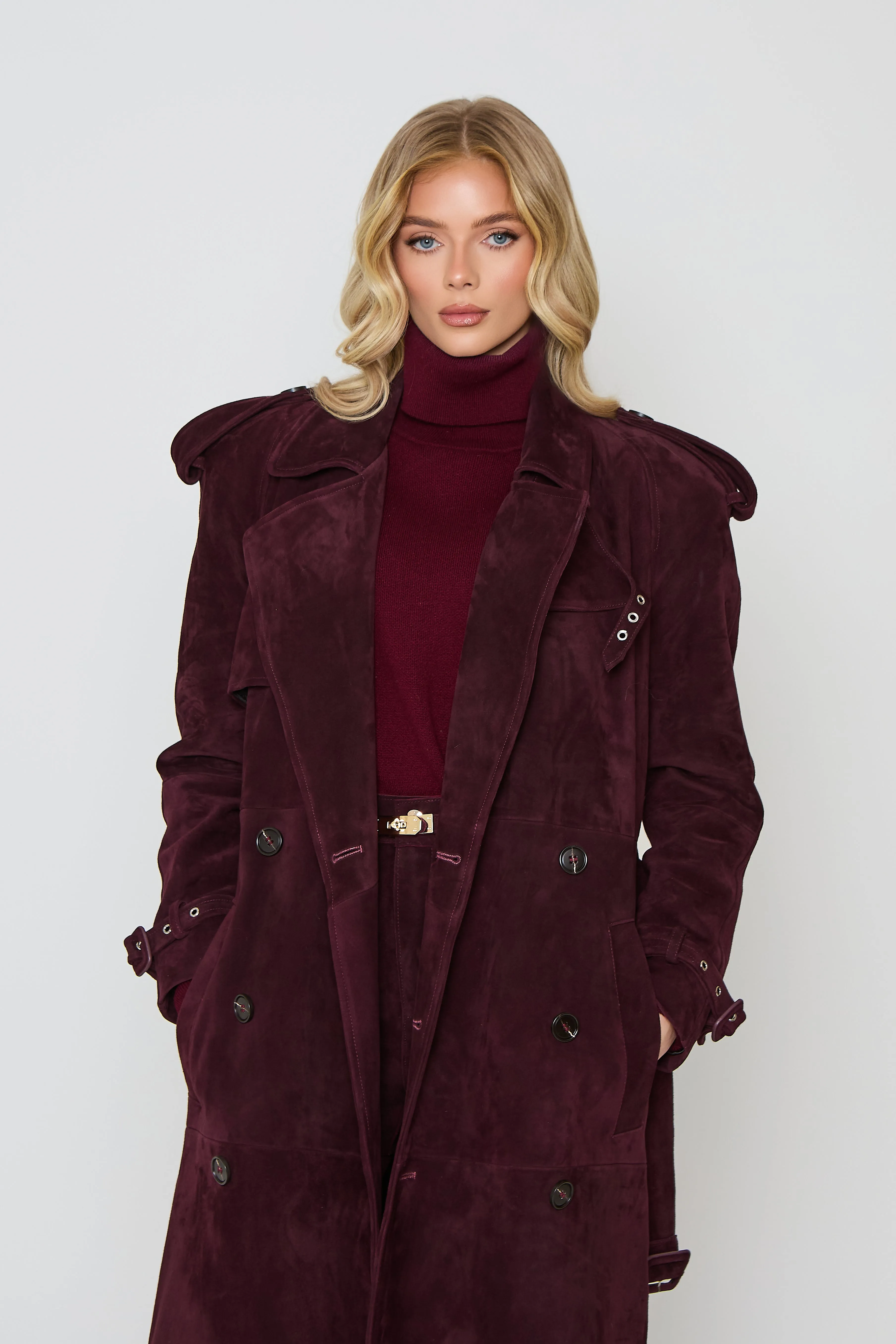 Kendall Suede Trench Coat