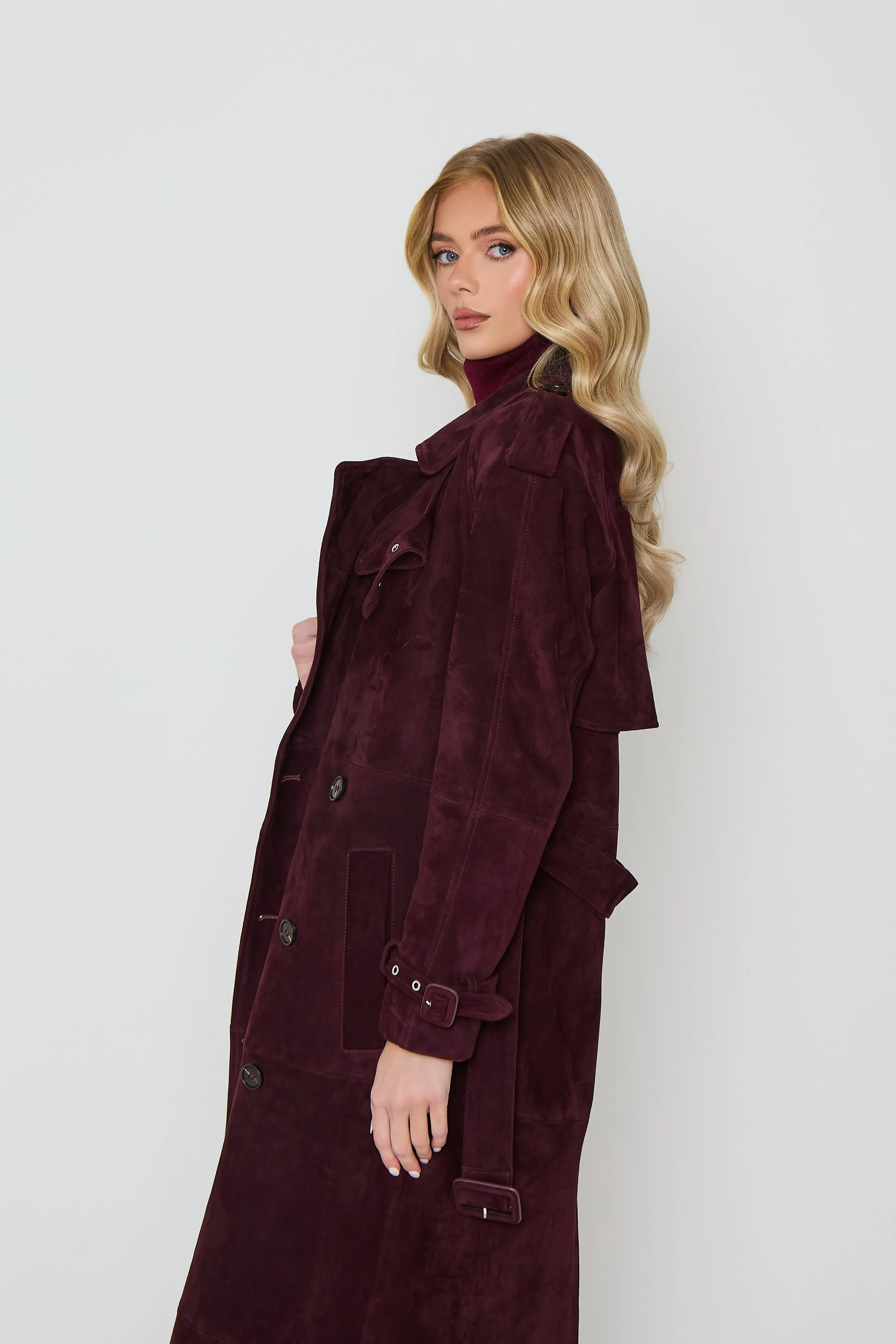 Kendall Suede Trench Coat