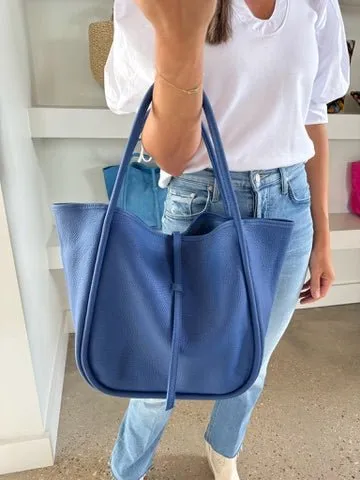 Lapis Italian Buffalo/ Cowhide Ellis Hobo Tote