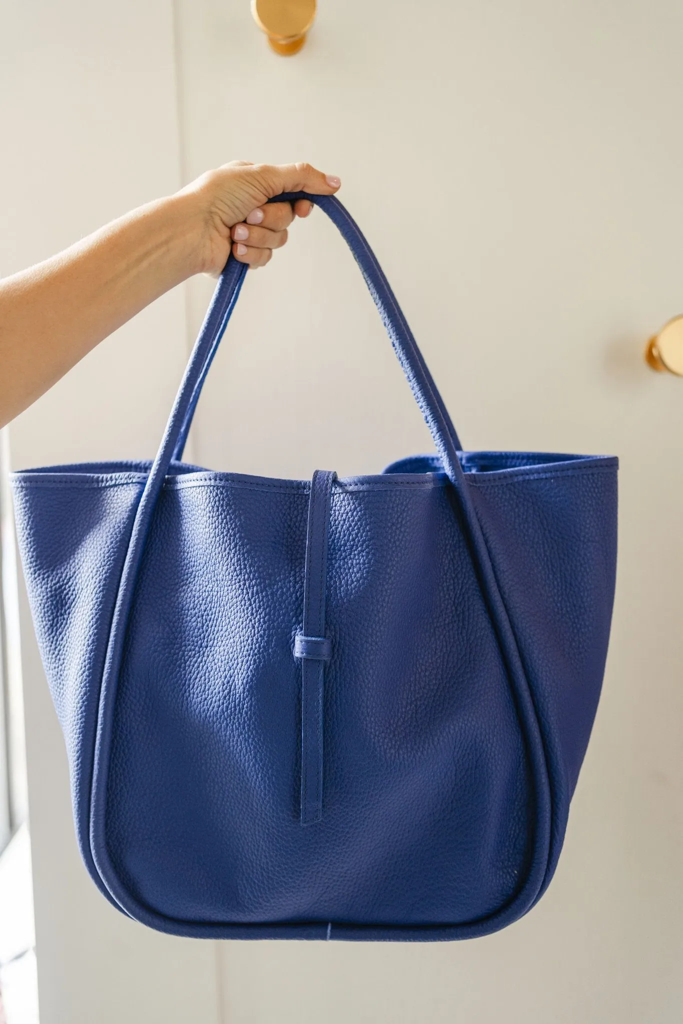 Lapis Italian Buffalo/ Cowhide Ellis Hobo Tote