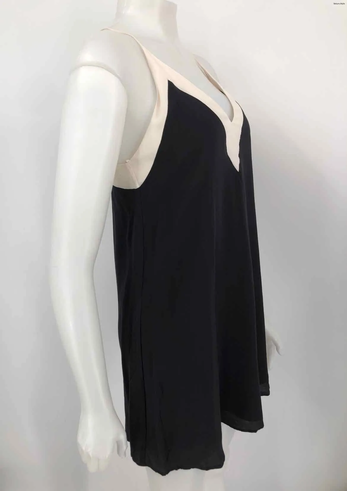 LAVENDER BROWN Black Ivory Spaghetti Strap Size SMALL (S) Dress