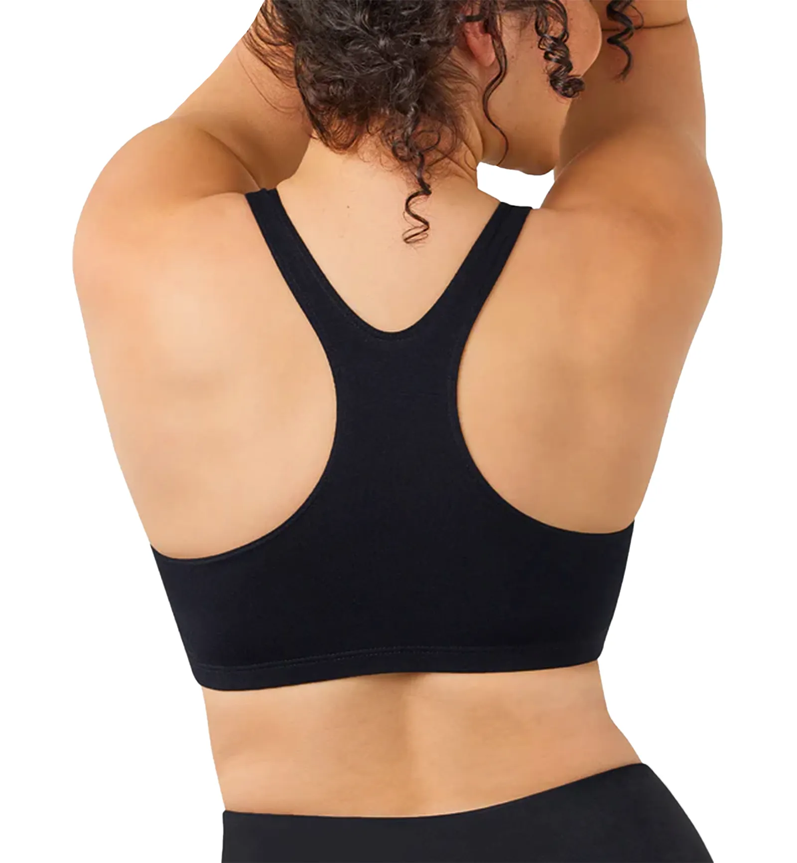 Leading Lady Serena Wirefree Racerback Sports Bra (514) - Black