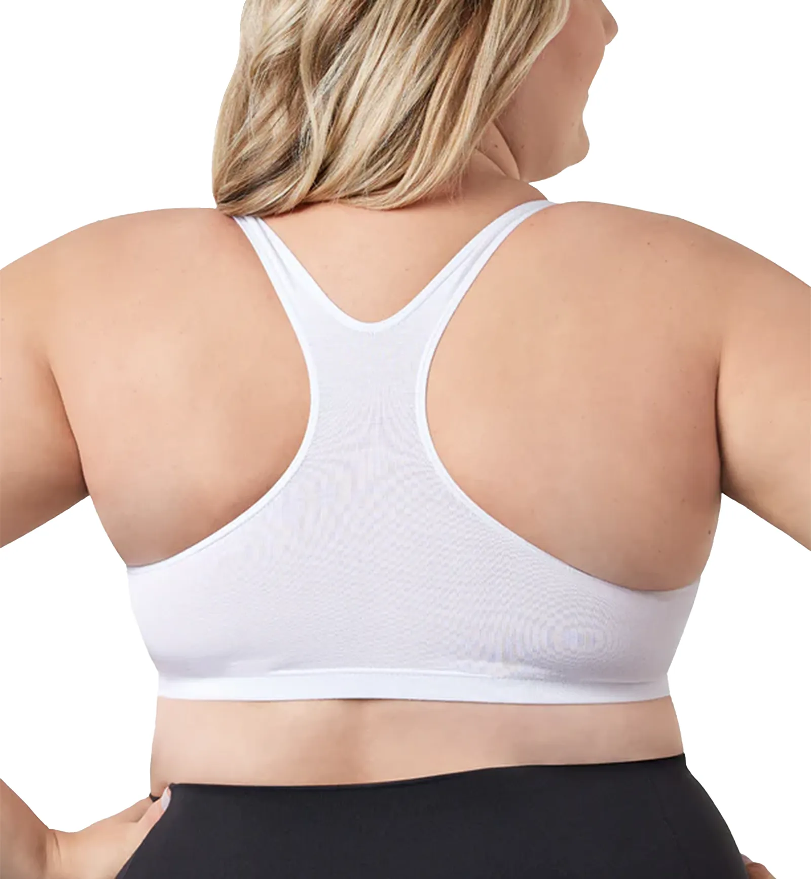 Leading Lady Serena Wirefree Racerback Sports Bra (514) - White