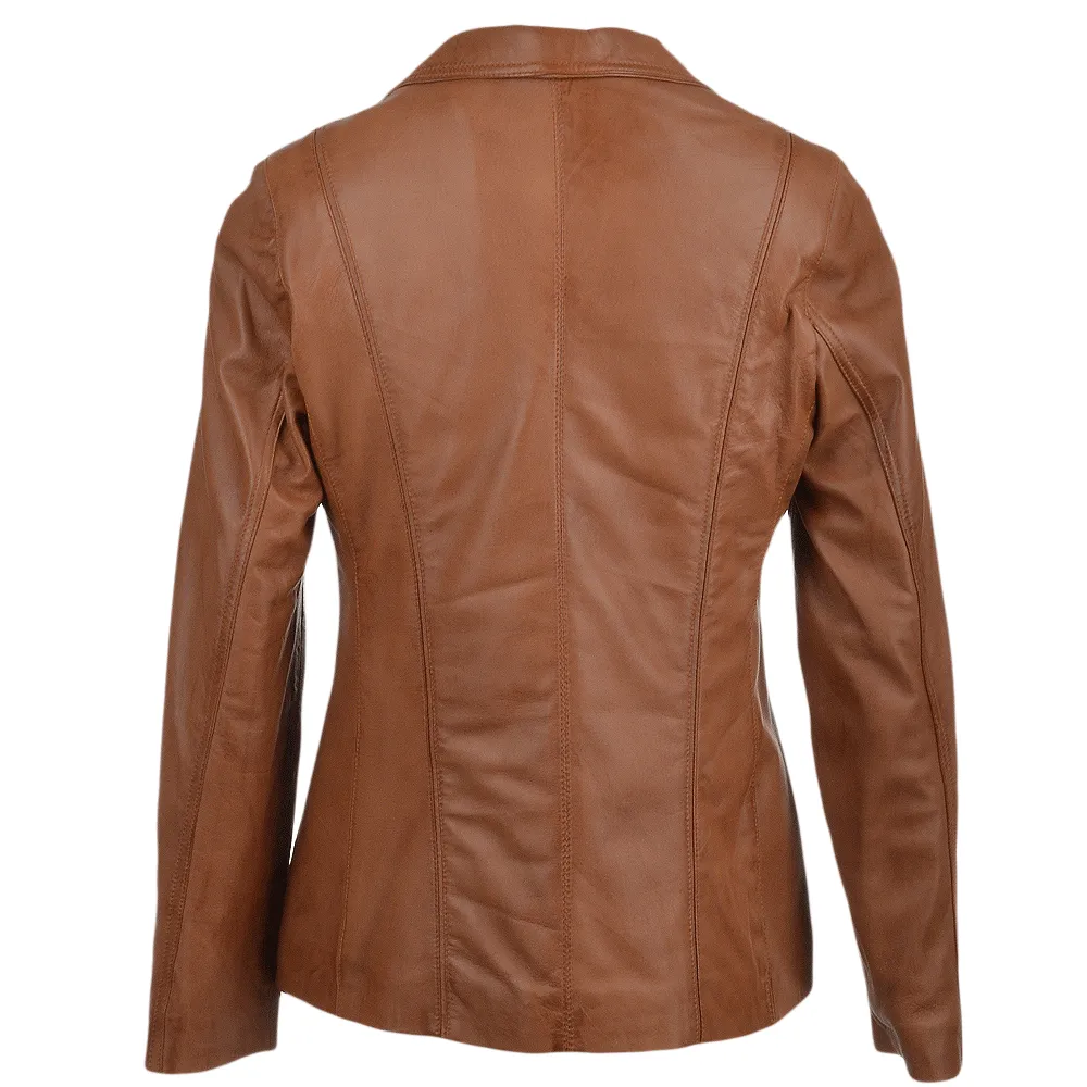 Leather Coat Ladies Wonderful Biker Fashion Wear1.0