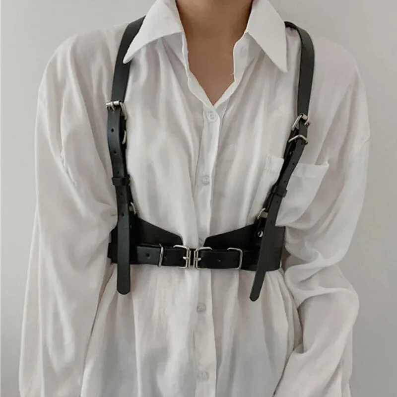 Leather Harness Wide Belt Body Belt