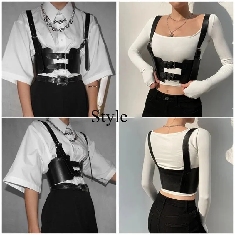 Leather Harness Wide Belt Body Belt