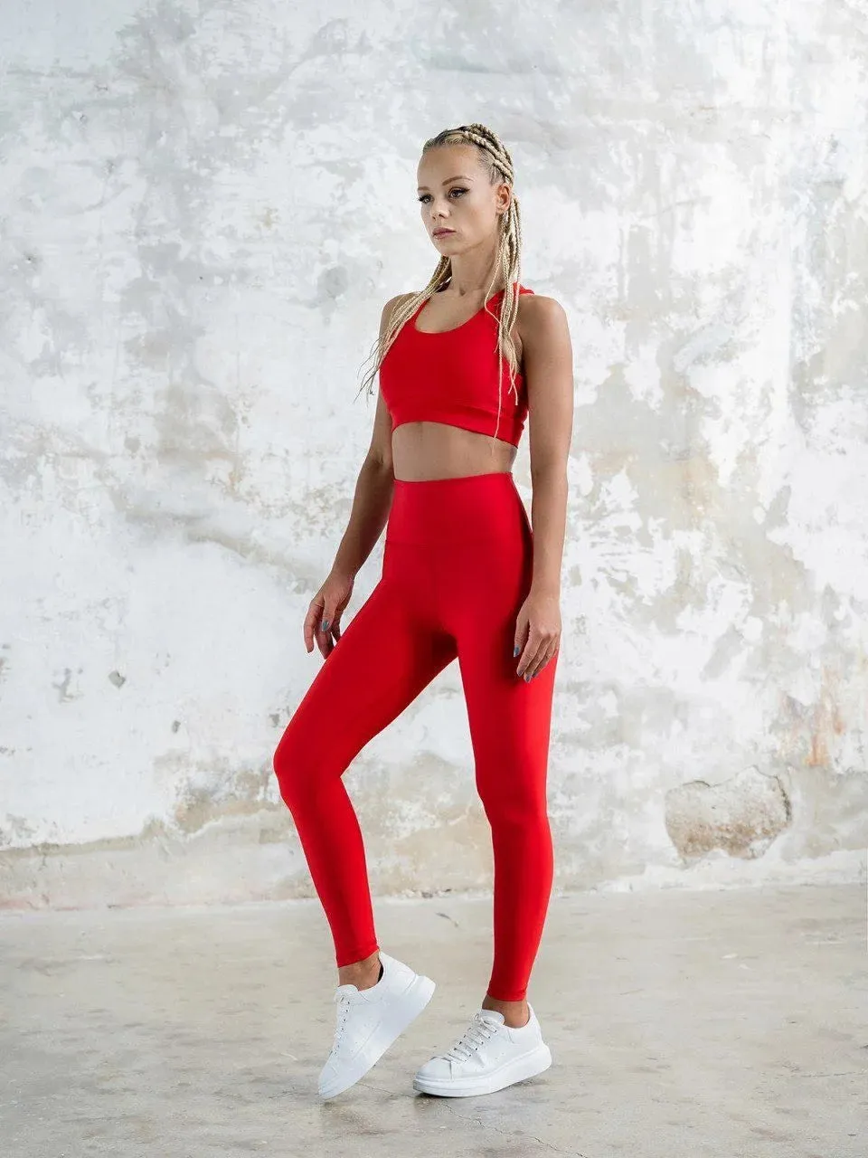 Lismina Single Crossed Red Sport Bra