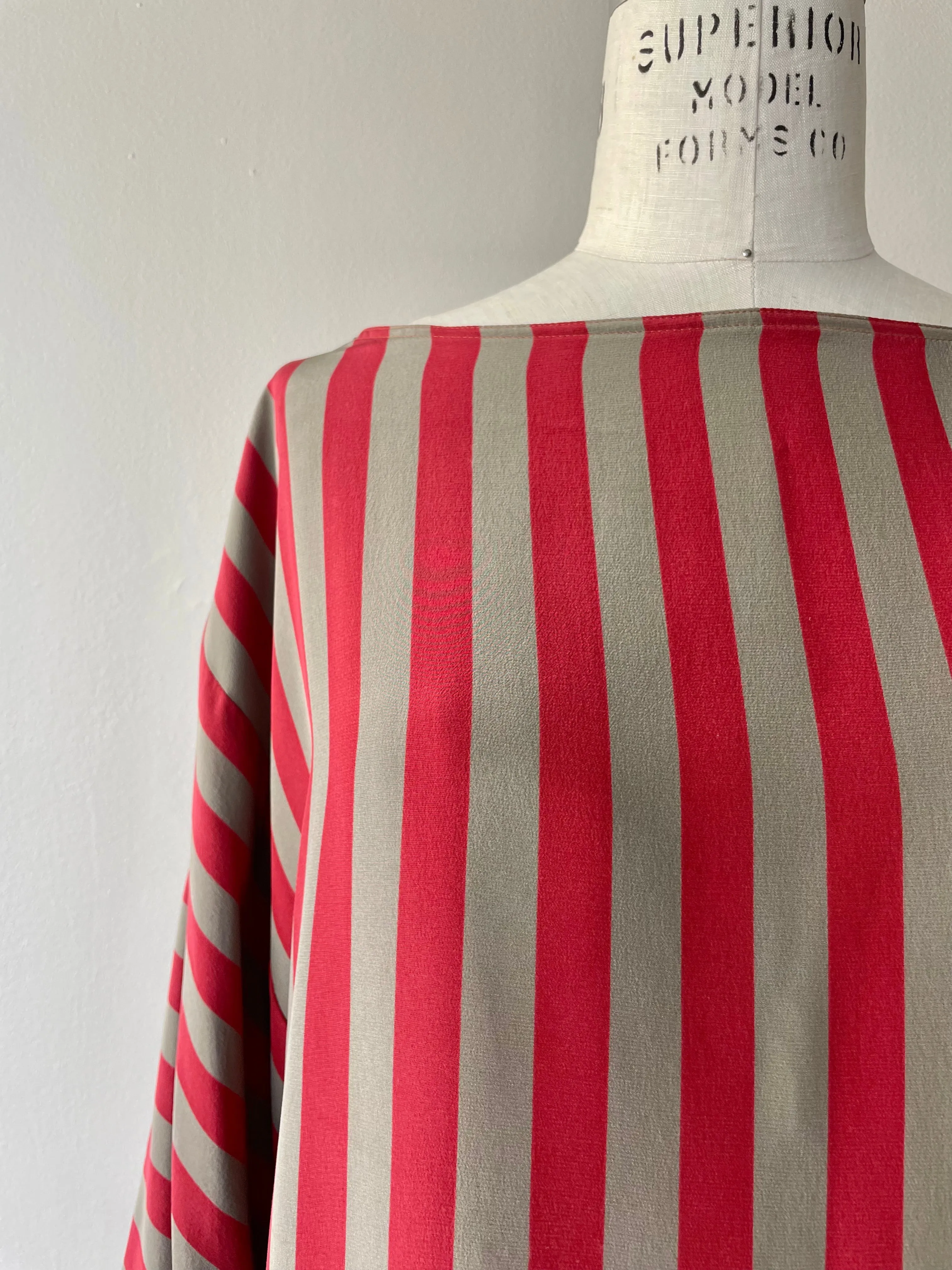 London Stripe Silk Dress | 1970s