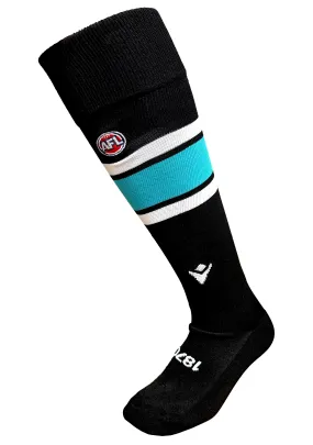 Macron Senior Port Adelaide Clash Full Length Socks Black/Teal  58542788