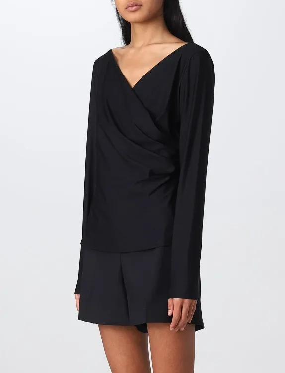 MaxMara  |Long Sleeves Plain V-neck & Crew neck