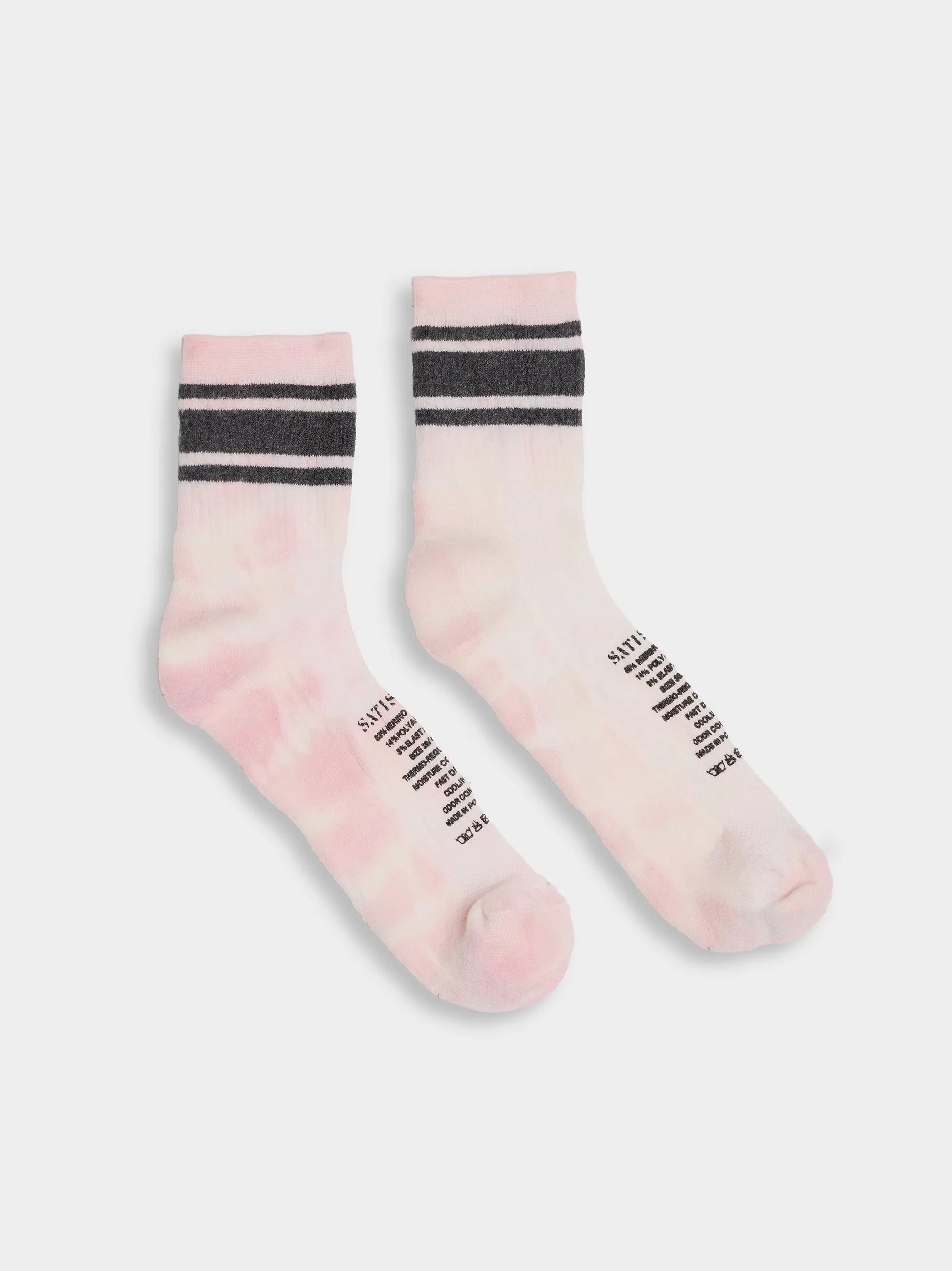 Merino Tube Socks, Rock Salt Tie-Dye