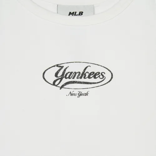 MLB Korea  |Street Style Logos on the Sleeves Logo Cropped Tops