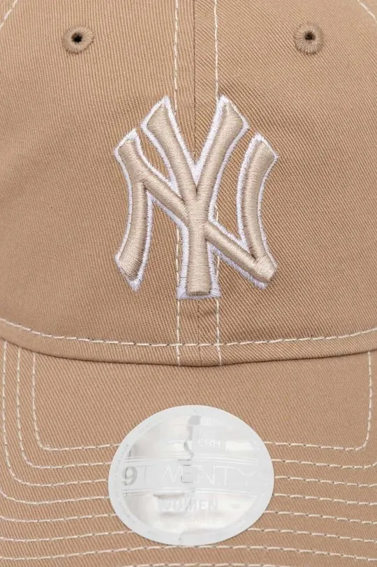 New Era cotton baseball cap 9Forty New York Yankees beige color 60434986