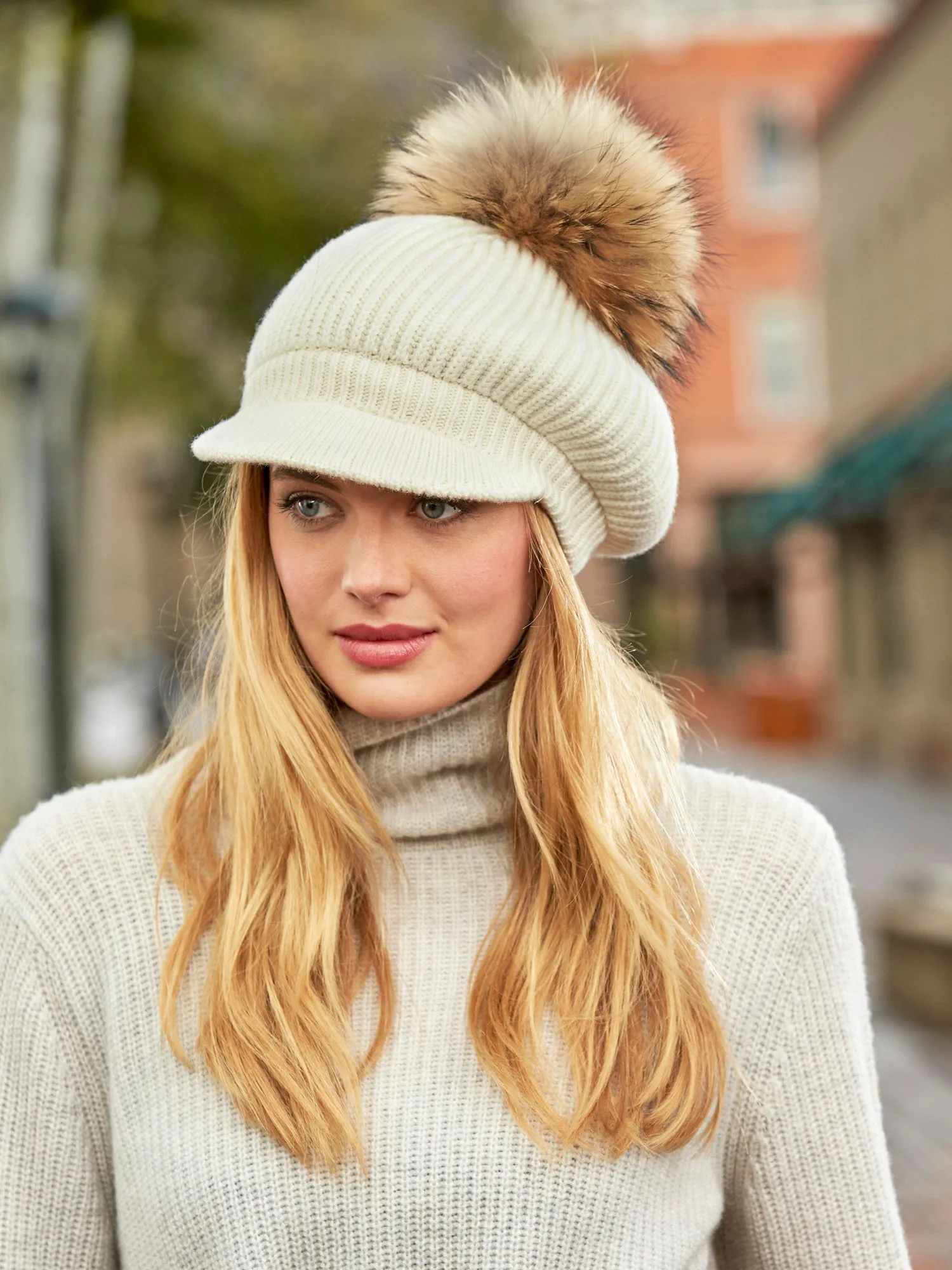 Newsboy Cashmere Knit Hat