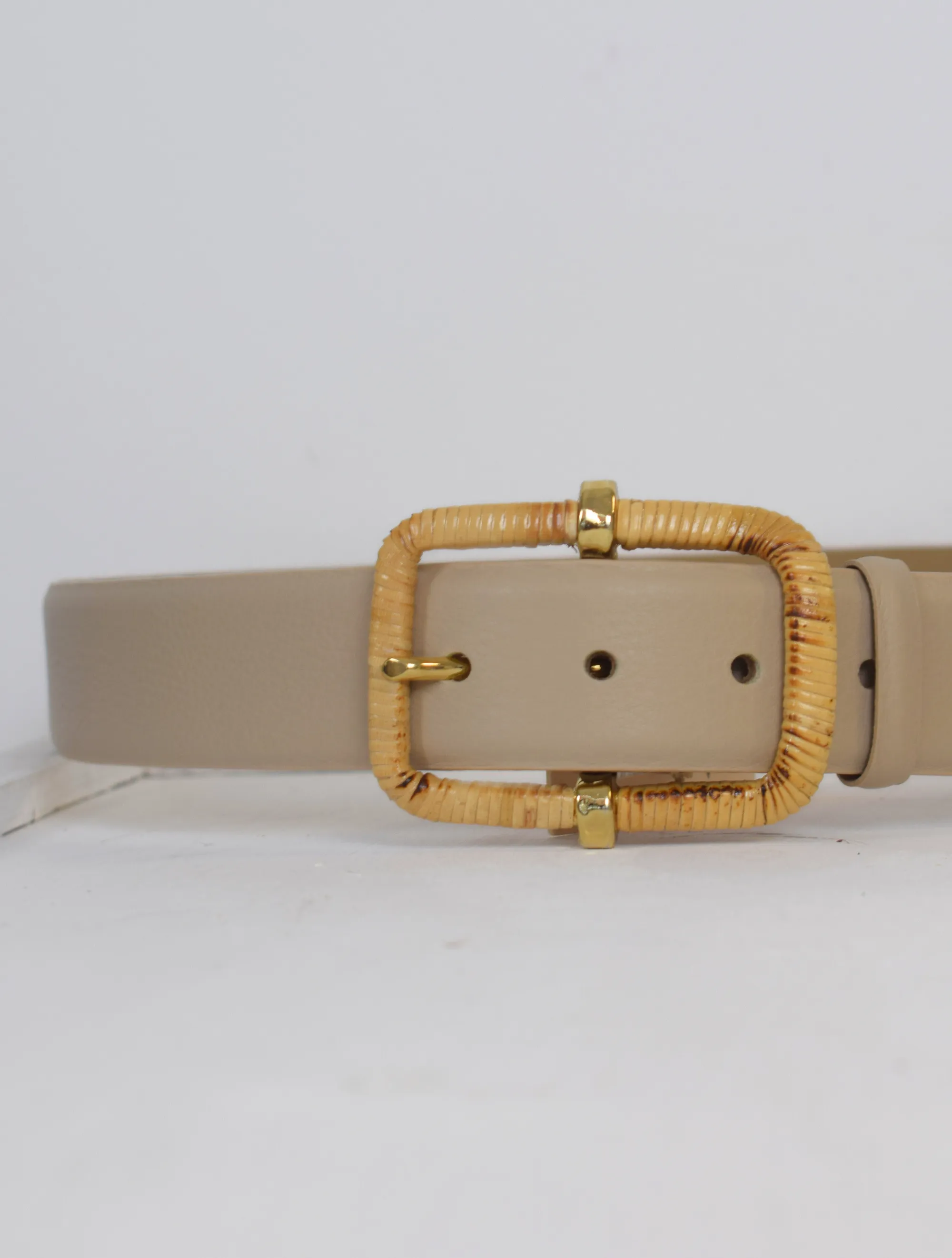 Nina Wrapped Buckle Belt Sahara