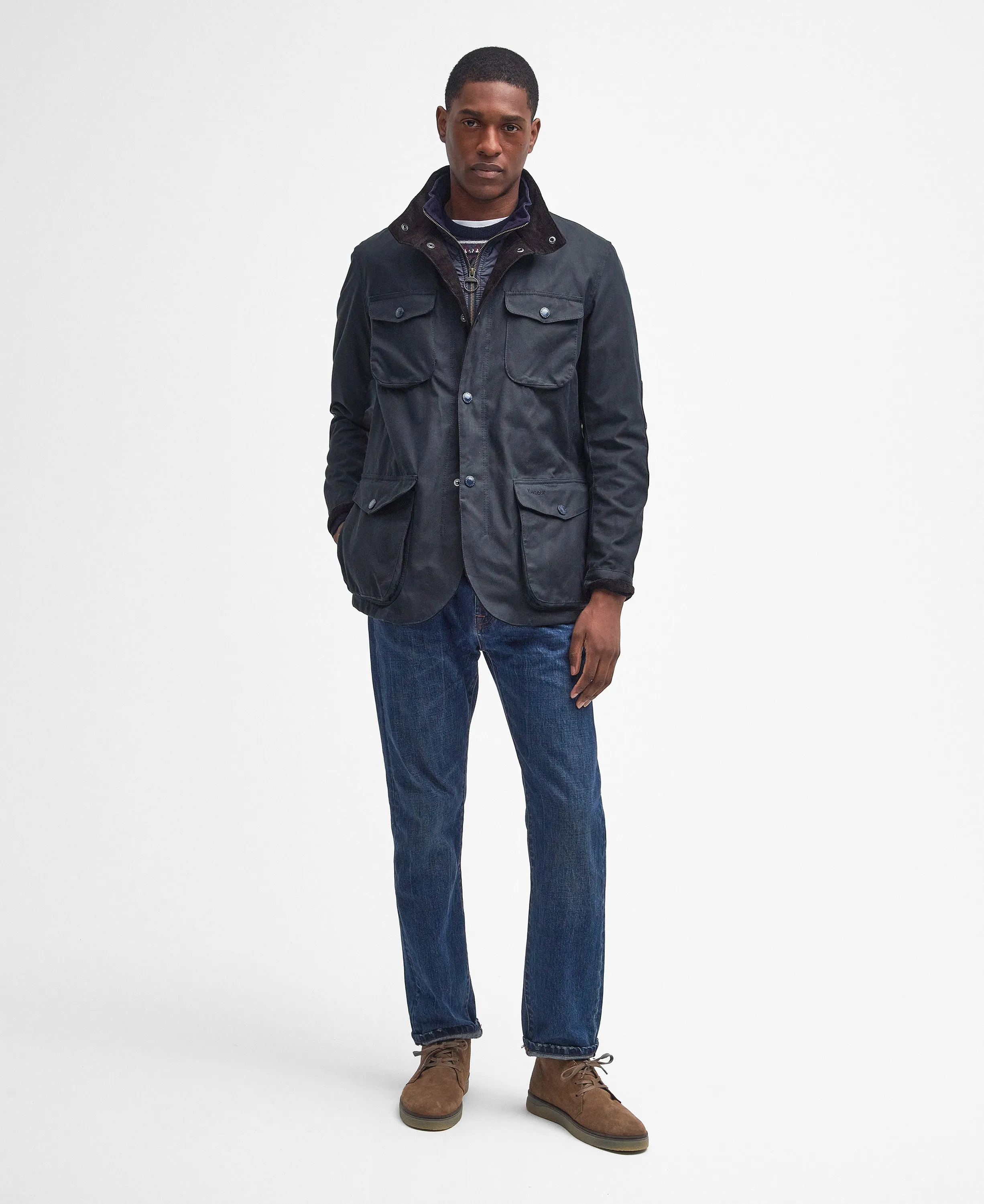 Ogston Wax Jacket Navy