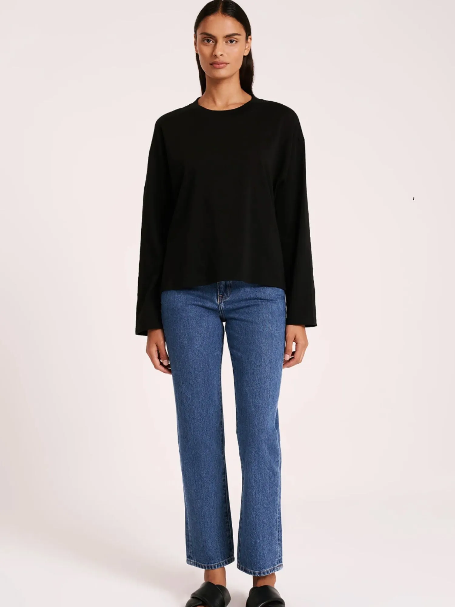 Organic Long Sleeve Top | Black