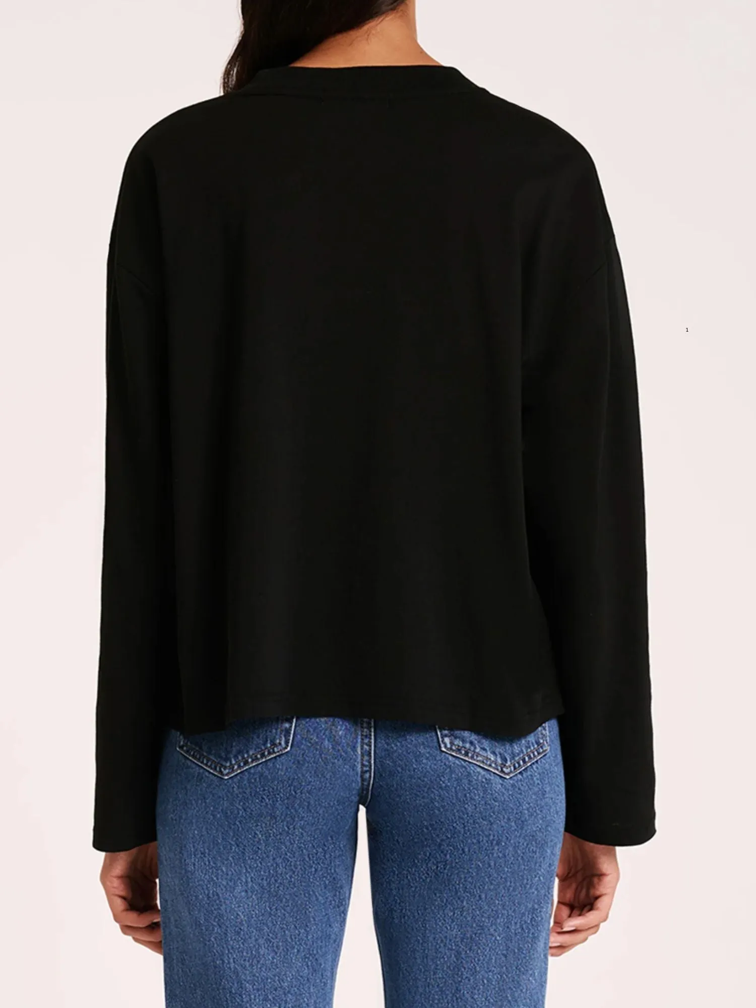 Organic Long Sleeve Top | Black