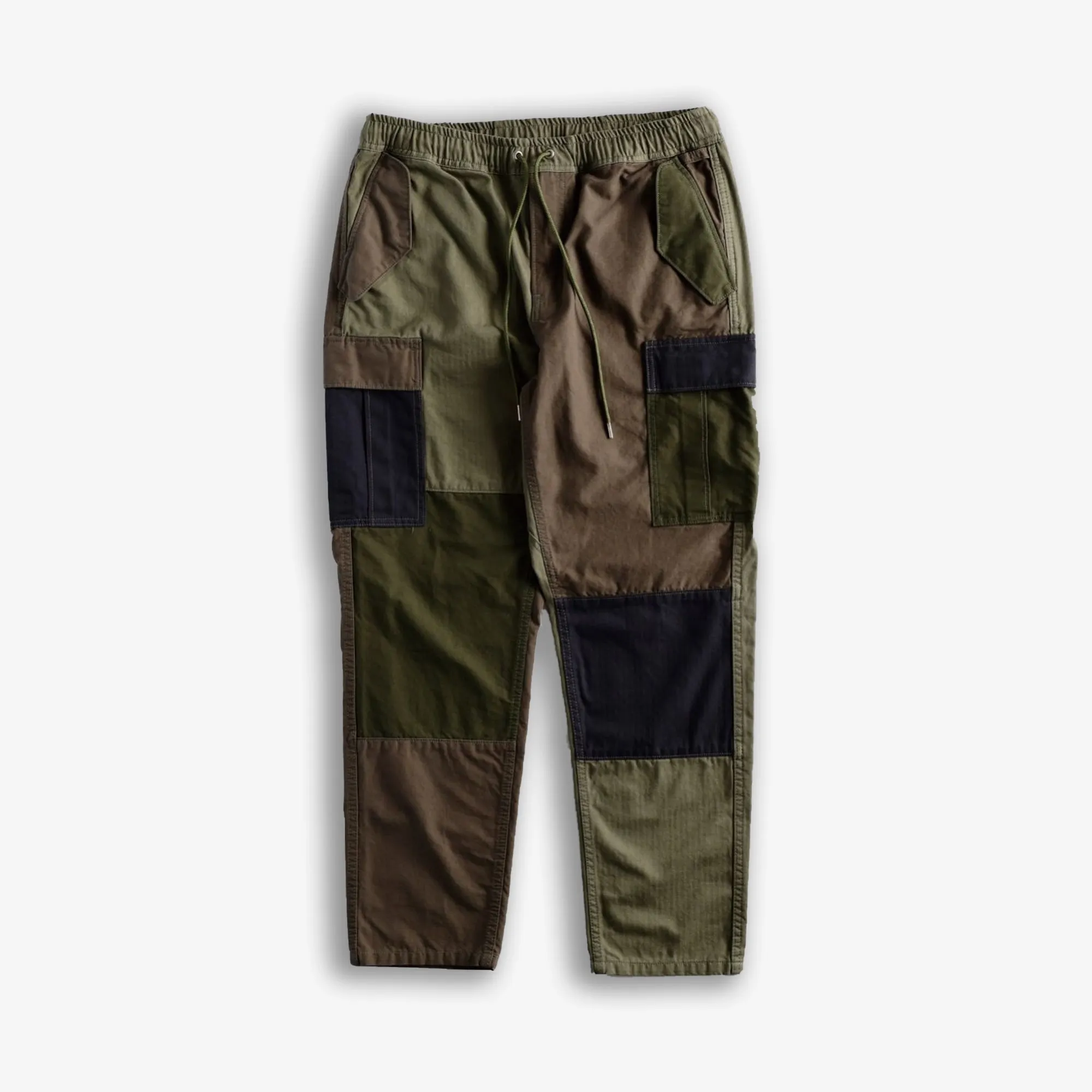 PATCHWORK CARGO PANTS RINSE 'KHAKI'