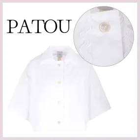 PATOU  |Casual Style Street Style Plain Cotton Short Sleeves