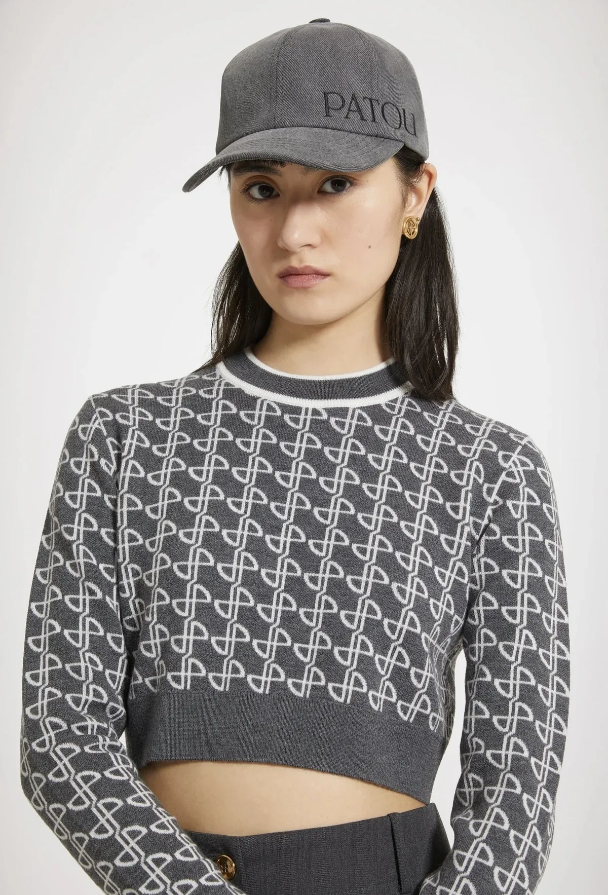 PATOU  |Crew Neck Casual Style Wool Long Sleeves Party Style