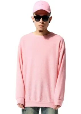 Pink Knitwear Crewneck Sweater for Men