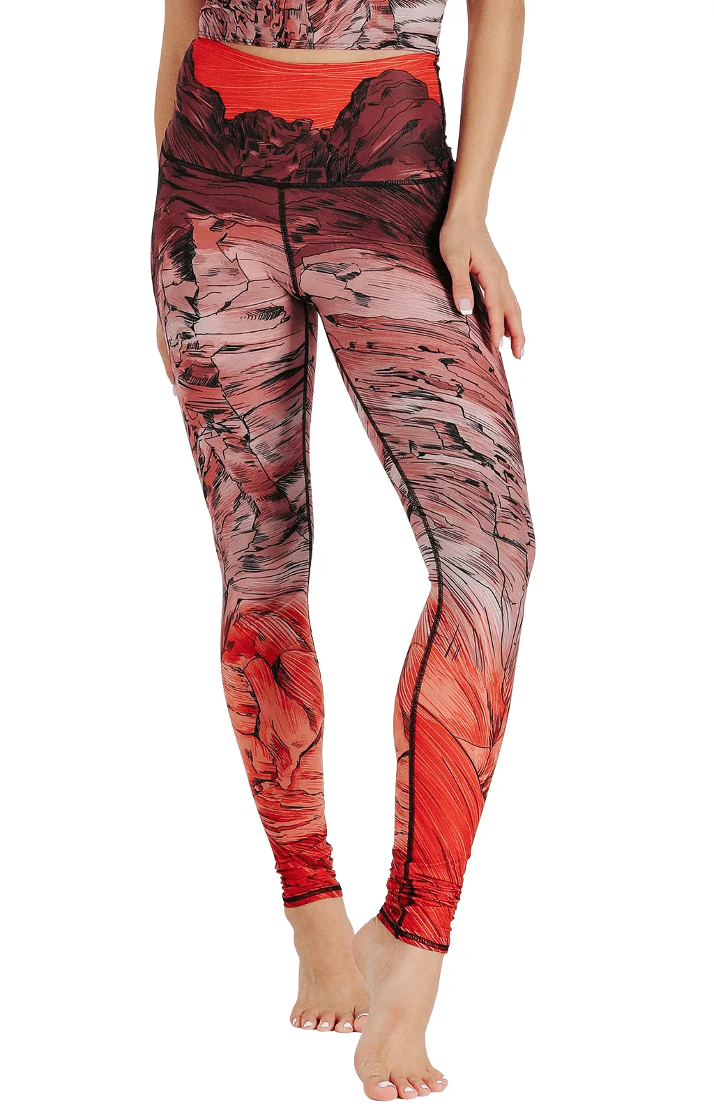 Red Rocks Printed Yoga Leggings