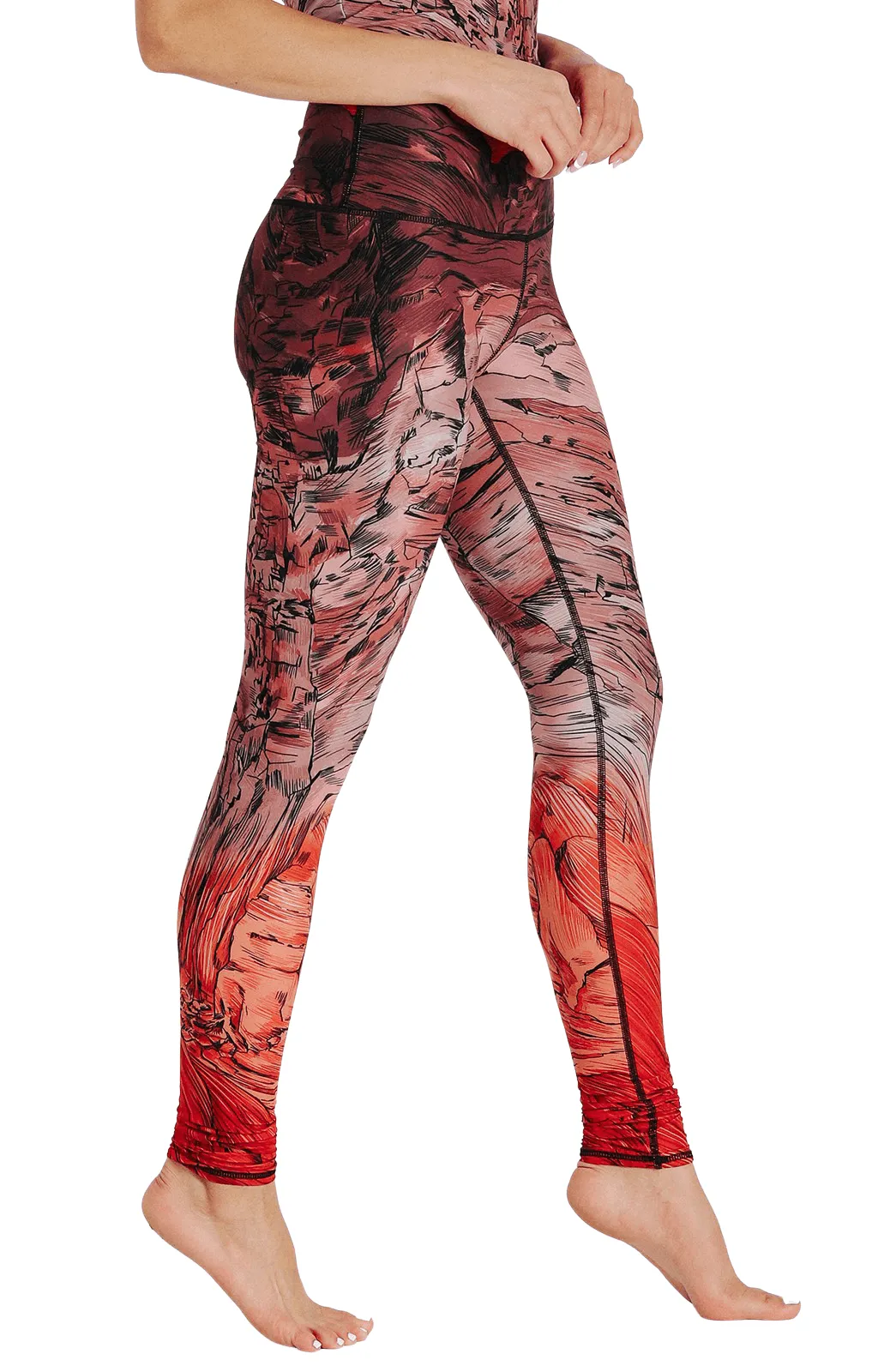 Red Rocks Printed Yoga Leggings