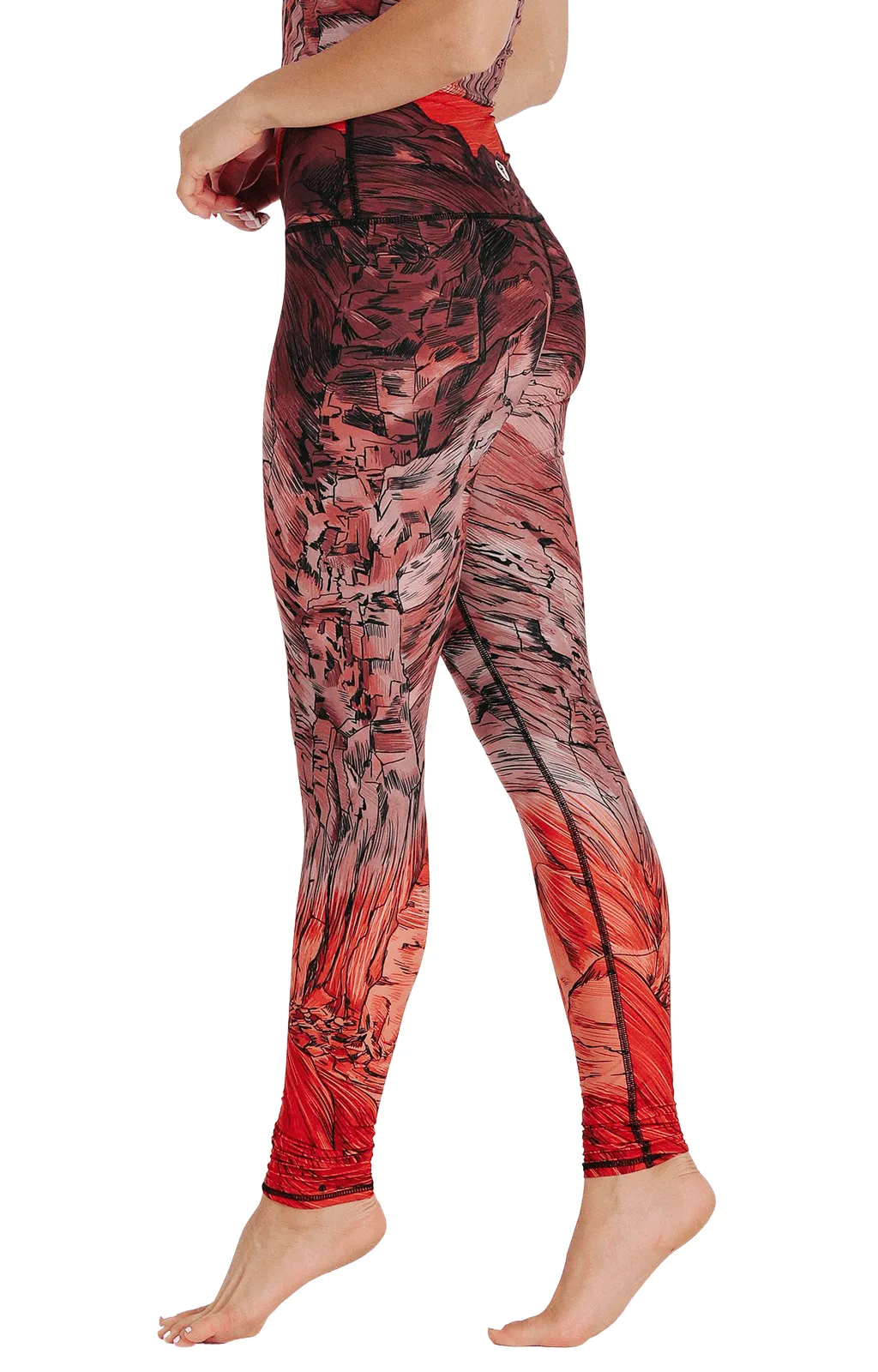 Red Rocks Printed Yoga Leggings