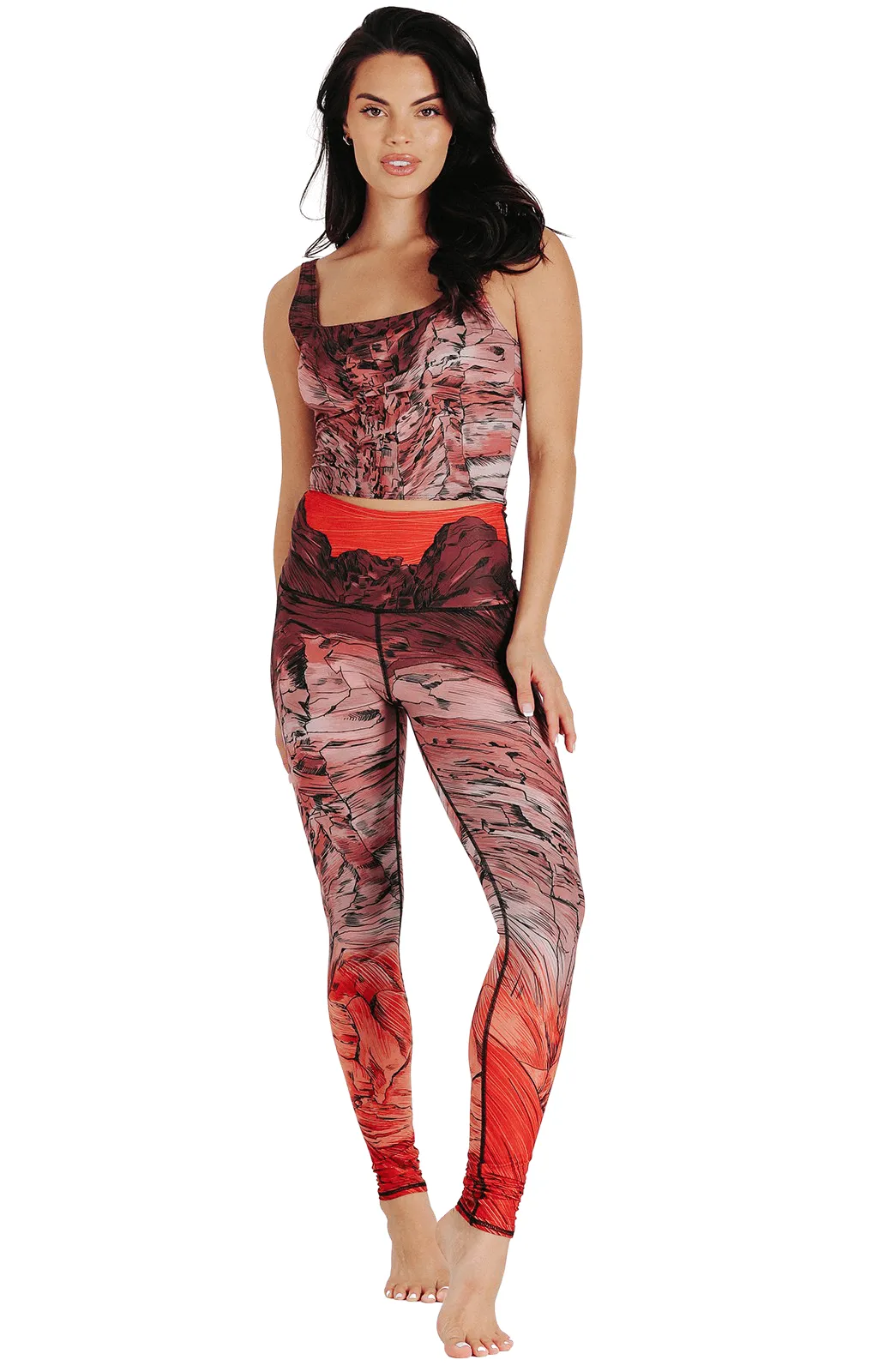 Red Rocks Printed Yoga Leggings