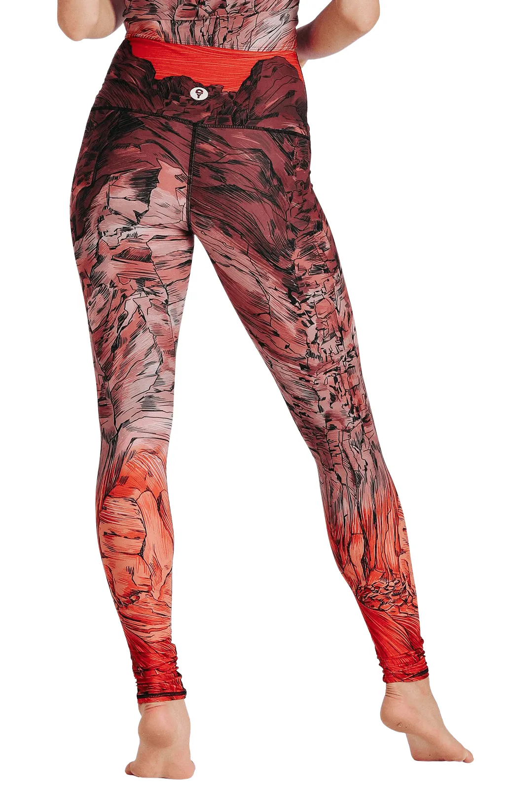 Red Rocks Printed Yoga Leggings