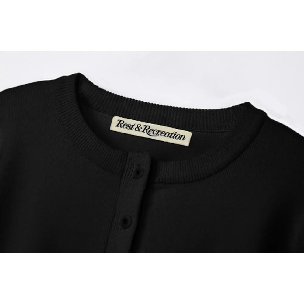 Rest & Recreation  |Blended Fabrics Street Style Long Sleeves Plain Logo