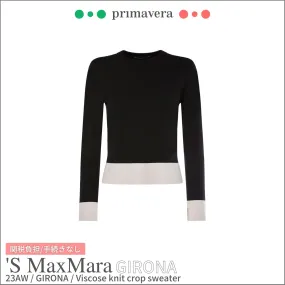 S Max Mara  |Casual Style Rib Long Sleeves Plain Elegant Style