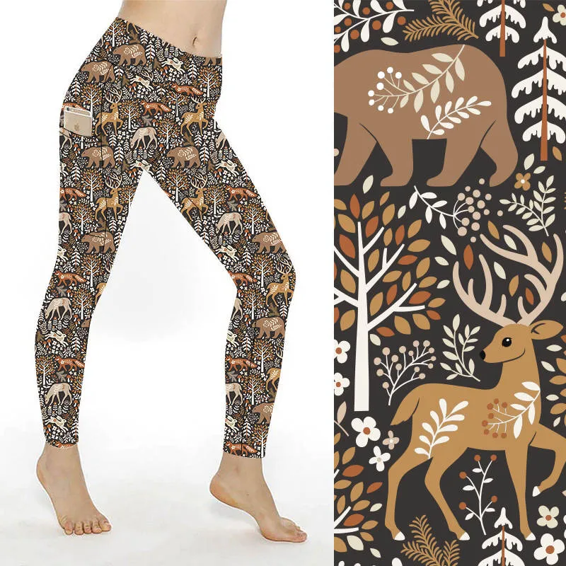 SCULPT Yoga Leggings- Winter Forest