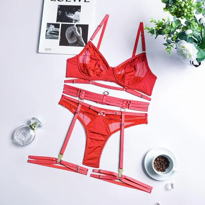 Sensual Lingerie Transparent Sexy Bra And Panty Set