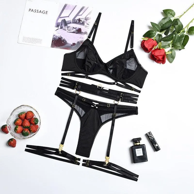 Sensual Lingerie Transparent Sexy Bra And Panty Set