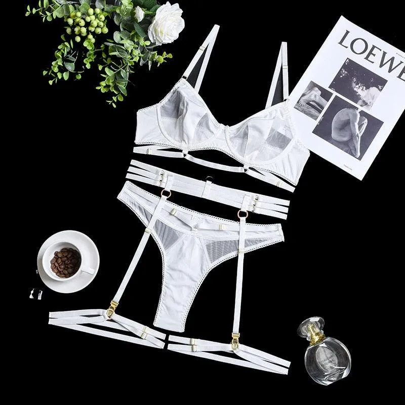 Sensual Lingerie Transparent Sexy Bra And Panty Set