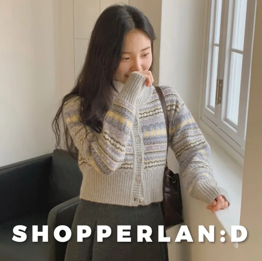 SHOPPERLAND  |Casual Style Wool Nylon Street Style Bi-color Long Sleeves