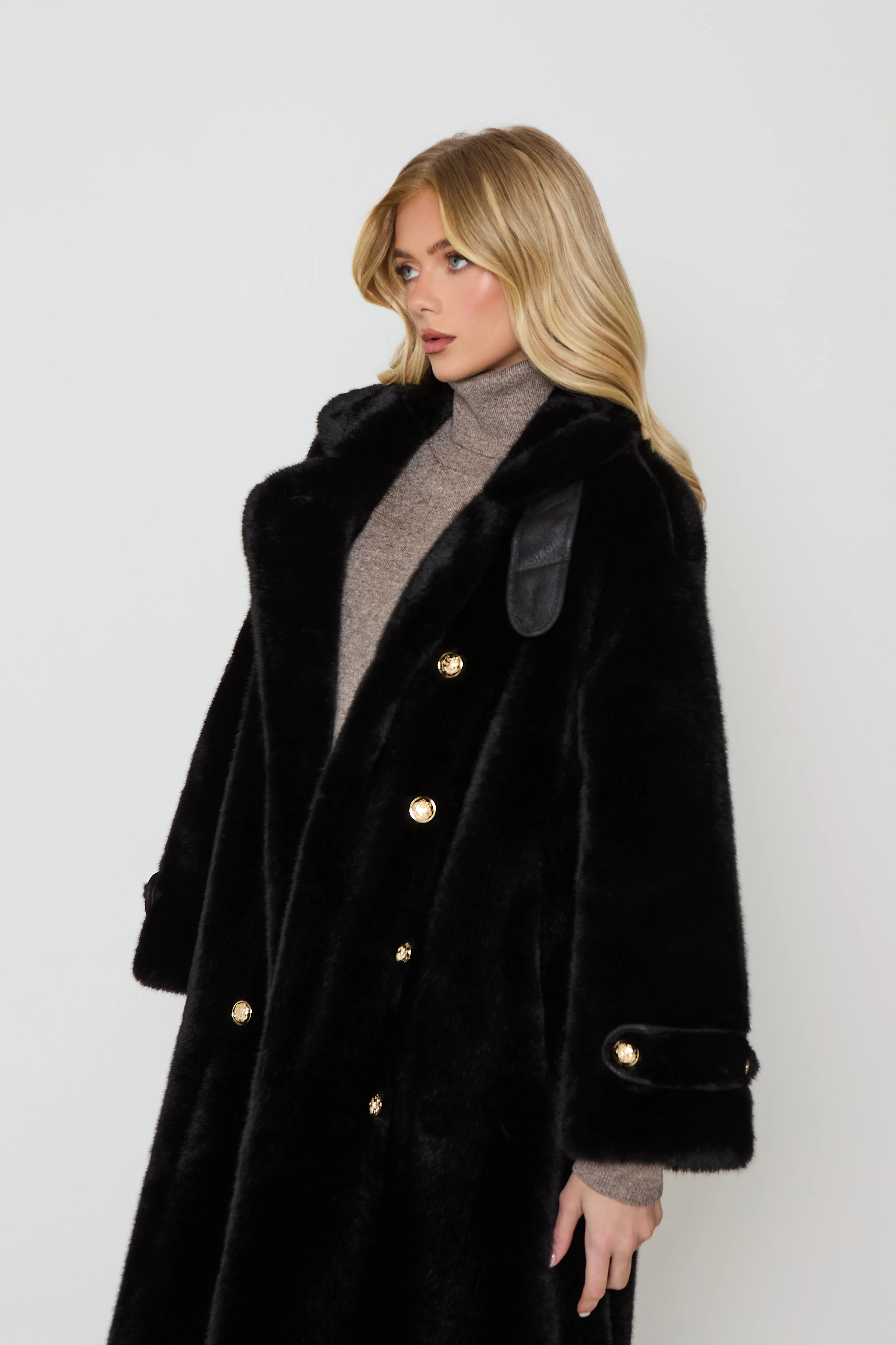 Sienna Long Premium Faux Fur Coat